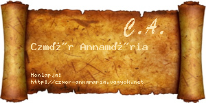 Czmór Annamária névjegykártya