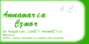 annamaria czmor business card